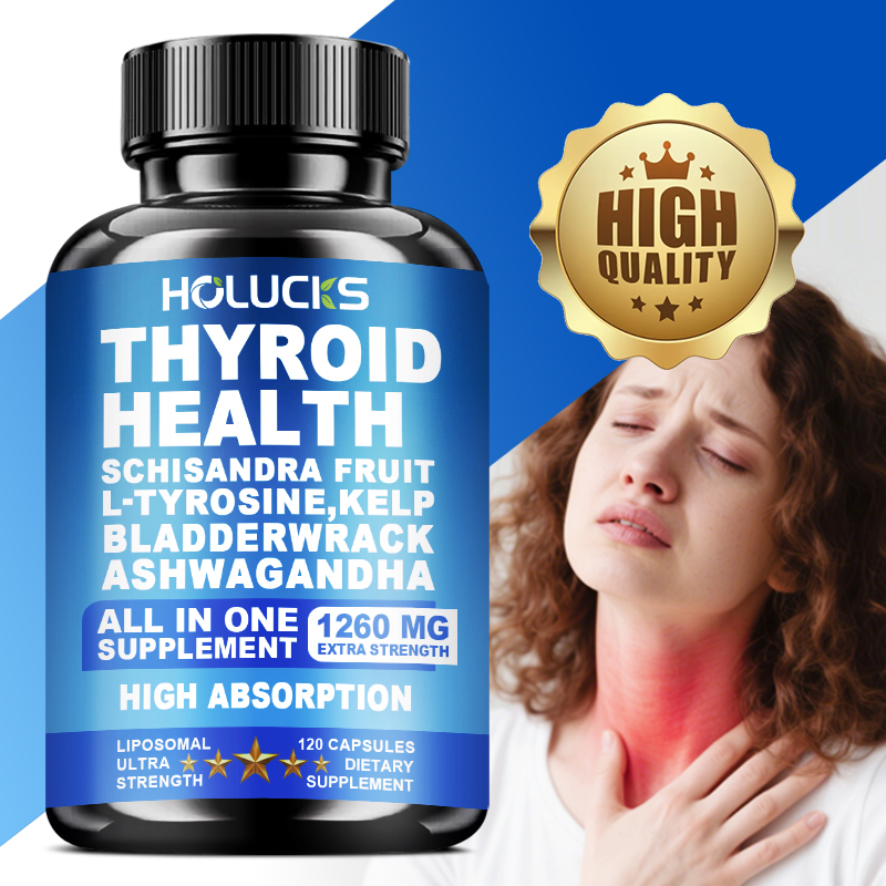 Health Wellness And - Schilddrüsen-Gesundheitskomplex, Unterstützung der Schilddrüsenfunktion, Energie, Konzentration,
