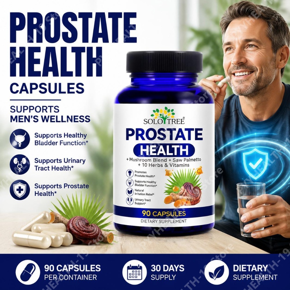 Health Wellness And - SOLO TREE Prostata-Gesundheitskapseln Sägepalmenextrakt Reishi Brennnessel