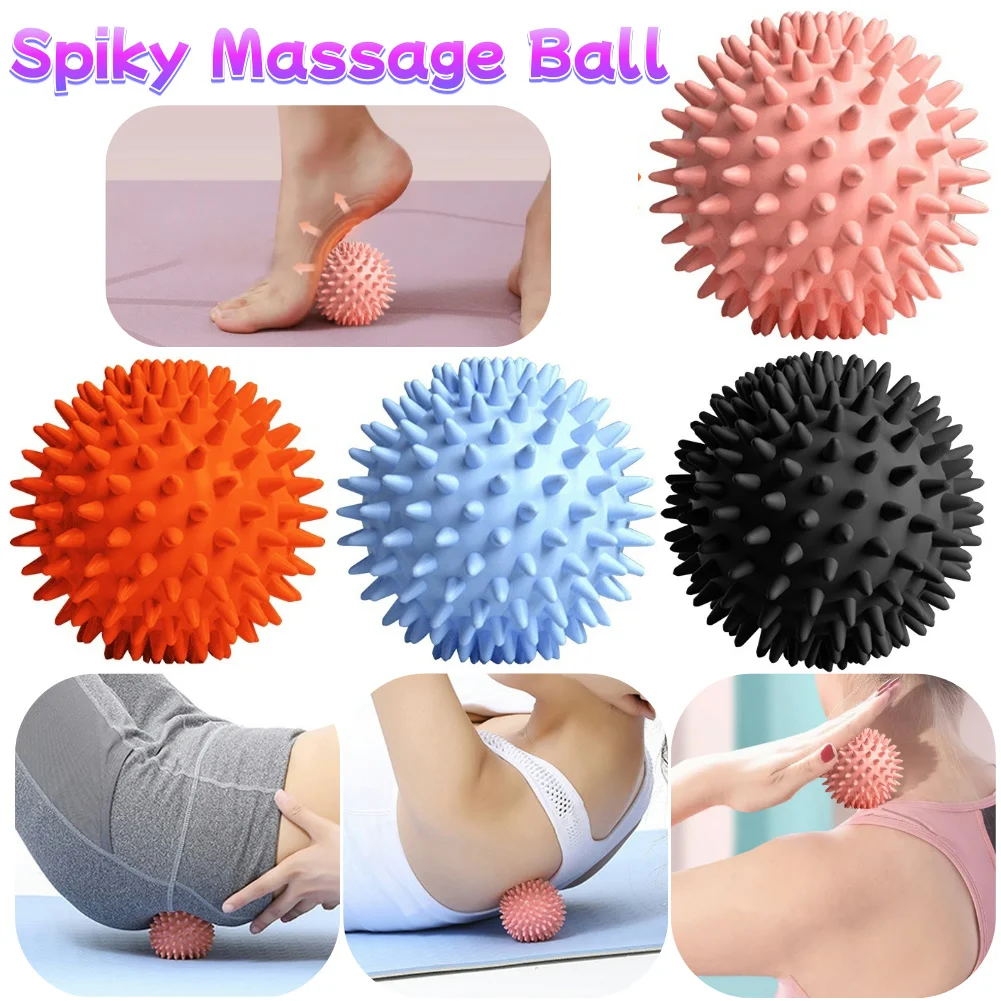 Reflexology Foot Roller - Stacheliger Massageball mit Spikes, hochdichter Triggerpunkt-Massageball,